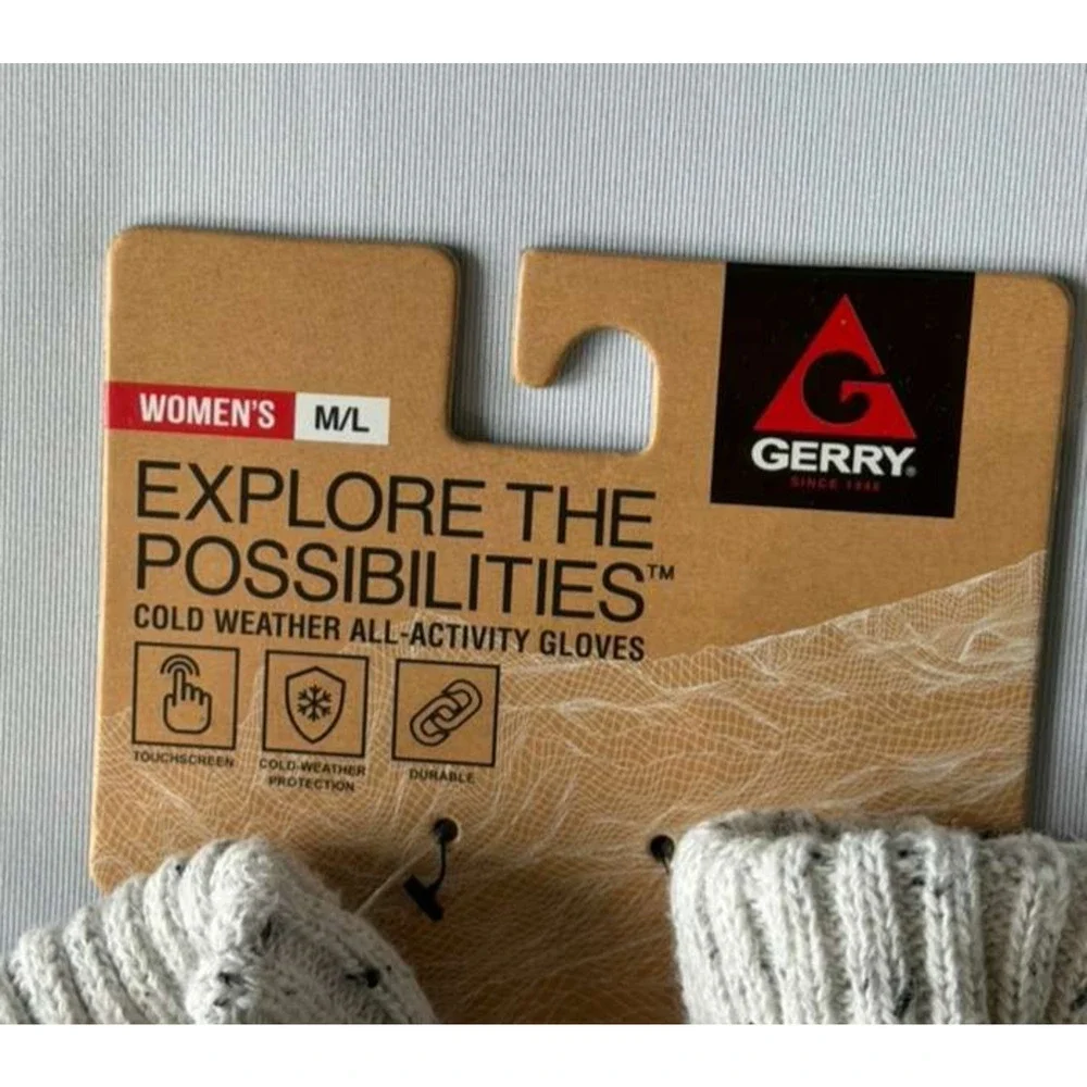 New Gerry Women's Cold Weather All-Activity Gloves - Grey Size M/L - Touchscreen